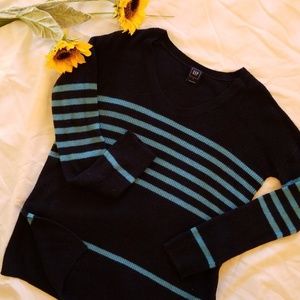 GAP Navy/Blue Striped Sweater
